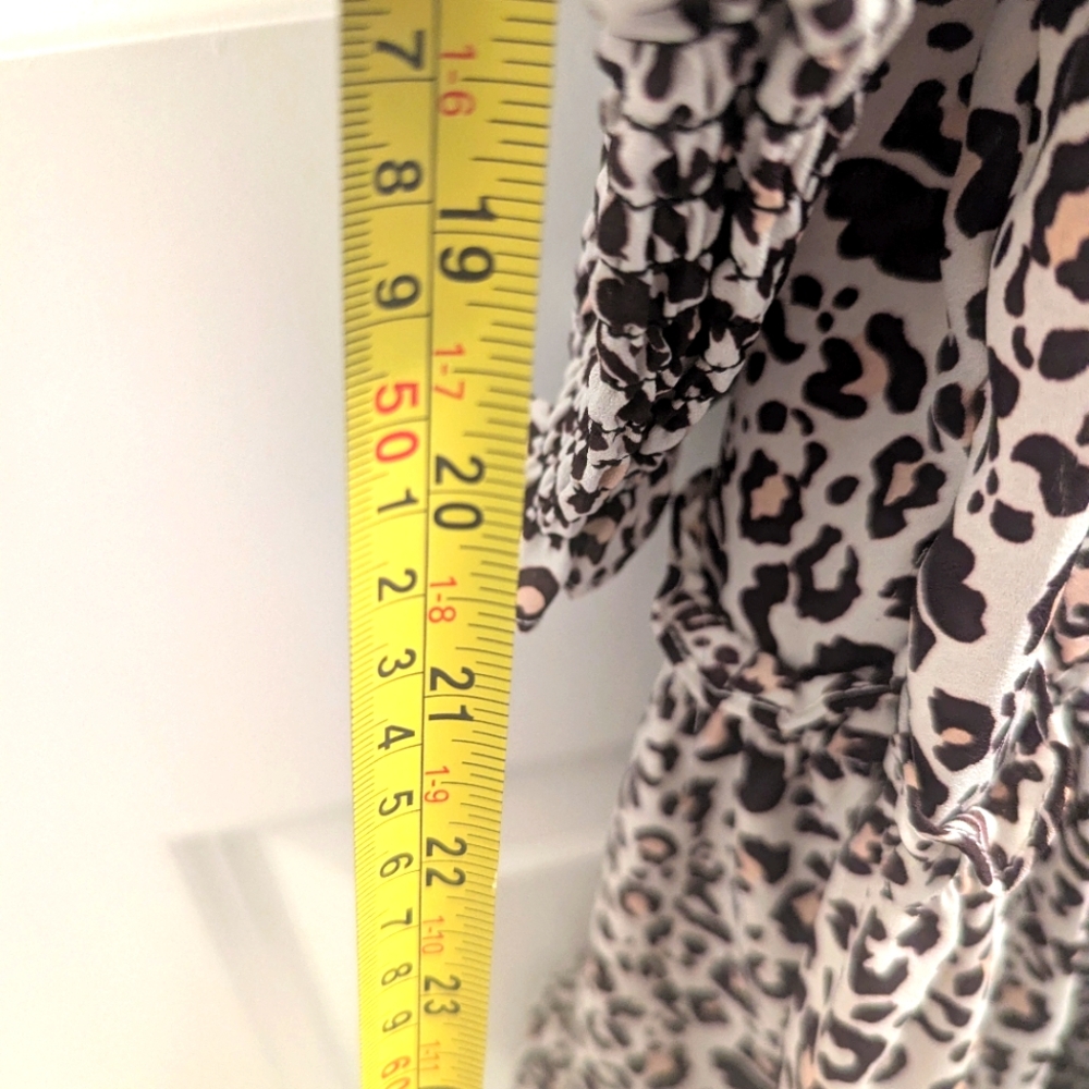 Vintage Zara Gathered Leopard Printed Dress MINI (M)⭐ - Picture 8 of 8
